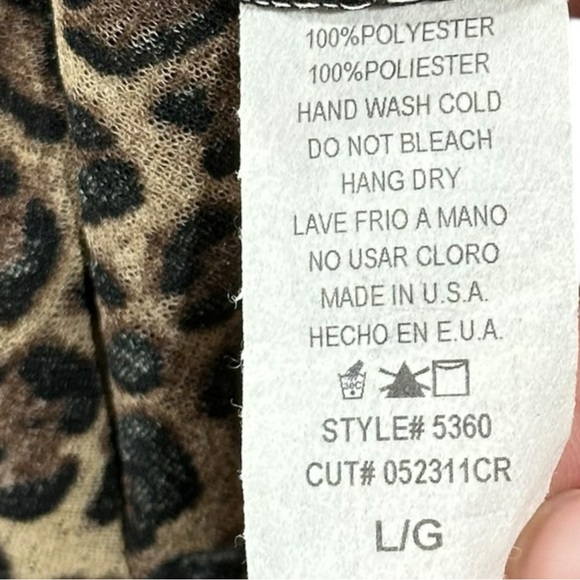 Just in Time Vintage Leopard Print Skirt - Size Large - Picture 5 of 5